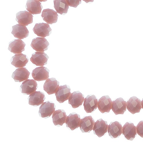 Crystal Lane Rondelle 2 Strand 7in (Apx78pcs) 4x6mm Opaque Dark Purple