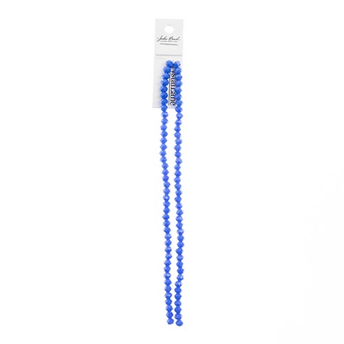 Crystal Lane Rondelle 2 Strand 7in (Apx78pcs) 4x6mm Opaque Dark Sapphire