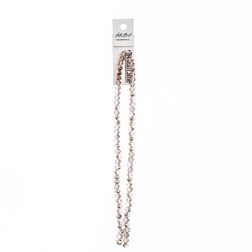 Crystal Lane Rondelle 2 Strand 7in (Apx78pcs) 4x6mm Crystal/Half Copper Iris