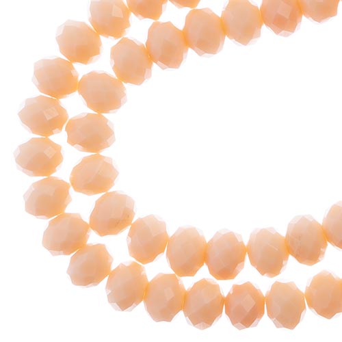 Crystal Lane Rondelle 2 Strand 7in (Apx58pcs) 6x8mm Opaque Cream