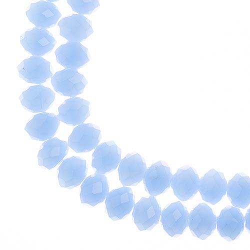 Crystal Lane Rondelle 2 Strand 7in (Apx58pcs) 6x8mm Opaque Light Periwinkle