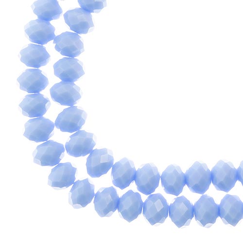 Crystal Lane Rondelle 2 Strand 7in (Apx58pcs) 6x8mm Opaque Periwinkle
