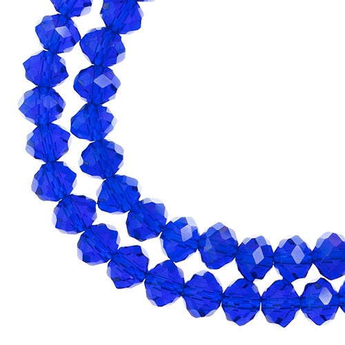 Crystal Lane Rondelle 2 Strand 7in (Apx58pcs) 6x8mm Transparent Sapphire AB