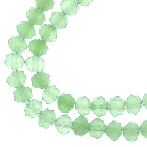 Crystal Lane Rondelle 2 Strand 7in (Apx46pcs) 8x10mm Opaque Light Green