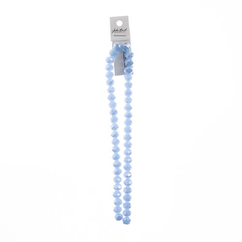 Crystal Lane Rondelle 2 Strand 7in (Apx46pcs) 8x10mm Opaque Dark Blue/Half Gold Iris