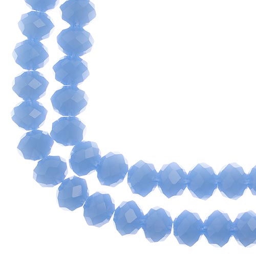 Crystal Lane Rondelle 2 Strand 7in (Apx46pcs) 8x10mm Opaque Dark Periwinkle