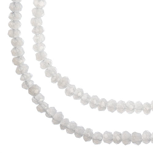 Crystal Lane Rondelle 2 Strand 7in (Apx246pcs) 1.5x2.5mm Opaque White