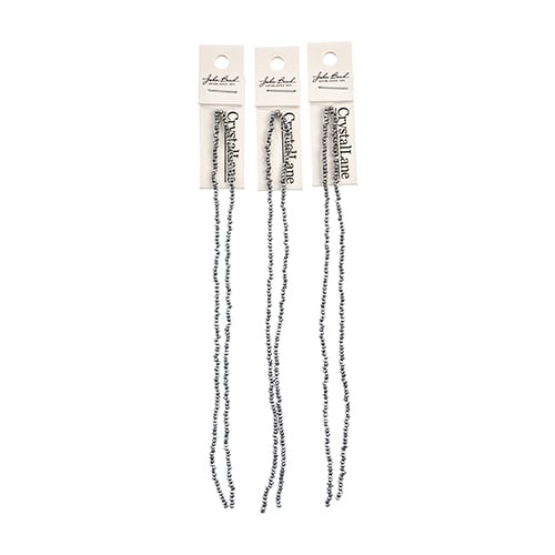 Crystal Lane Rondelle 2 Strand 7in (Apx246pcs) 1.5x2.5mm Opaque Silver Iris