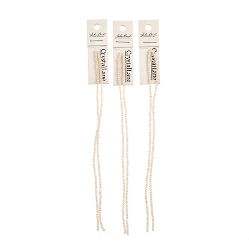 Crystal Lane Rondelle 2 Strand 7in (Apx246pcs) 1.5x2.5mm Opaque Cream AB