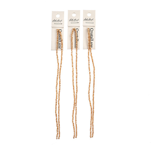 Crystal Lane Rondelle 2 Strand 7in (Apx246pcs) 1.5x2.5mm Opaque Light Champagne Luster