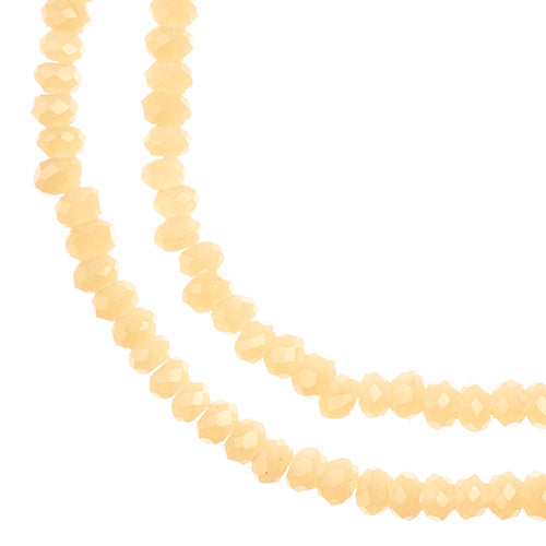 Crystal Lane Rondelle 2 Strand 7in (Apx246pcs) 1.5x2.5mm Opaque Cream