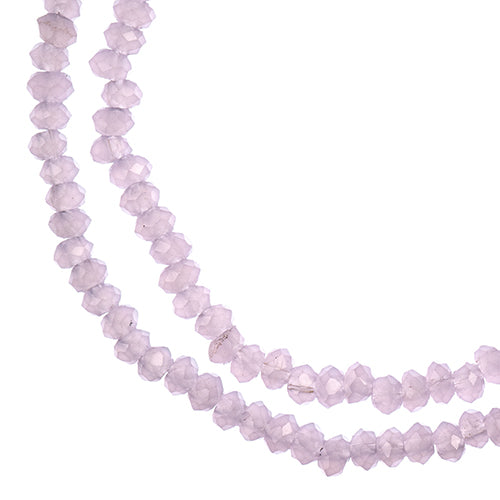 Crystal Lane Rondelle 2 Strand 7in (Apx246pcs) 1.5x2.5mm Opaque Pink