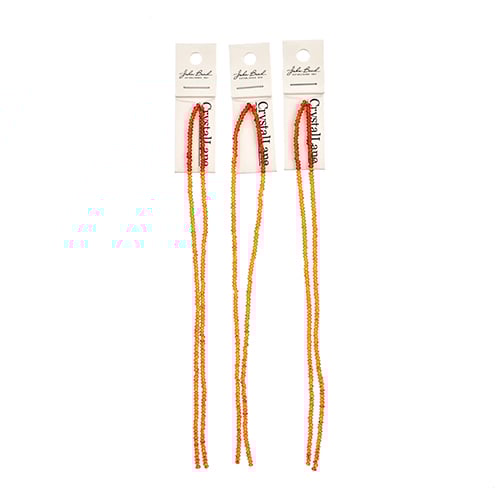 Crystal Lane Rondelle 2 Strand 7in (Apx246pcs) 1.5x2.5mm Transparent Red