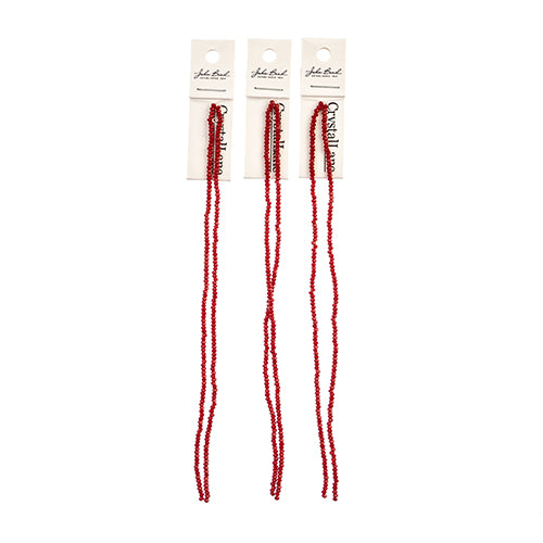 Crystal Lane Rondelle 2 Strand 7in (Apx246pcs) 1.5x2.5mm Opaque Red