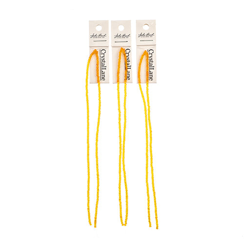 Crystal Lane Rondelle 2 Strand 7in (Apx246pcs) 1.5x2.5mm Transparent Orange