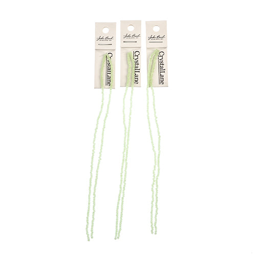 Crystal Lane Rondelle 2 Strand 7in (Apx246pcs) 1.5x2.5mm Opaque Light Green