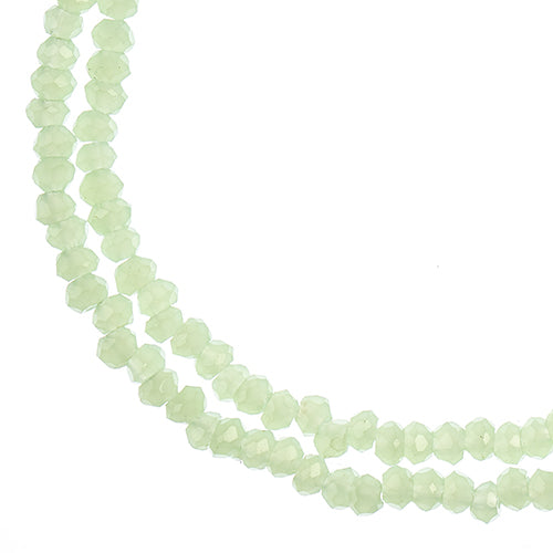Crystal Lane Rondelle 2 Strand 7in (Apx246pcs) 1.5x2.5mm Opaque Light Green