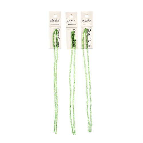 Crystal Lane Rondelle 2 Strand 7in (Apx246pcs) 1.5x2.5mm Transparent Green AB