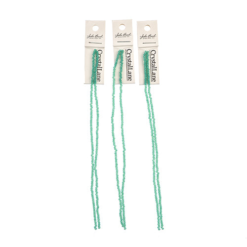 Crystal Lane Rondelle 2 Strand 7in (Apx246pcs) 1.5x2.5mm Opaque Turquoise Green