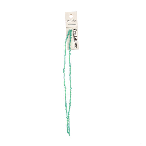 Crystal Lane Rondelle 2 Strand 7in (Apx246pcs) 1.5x2.5mm Opaque Turquoise Green