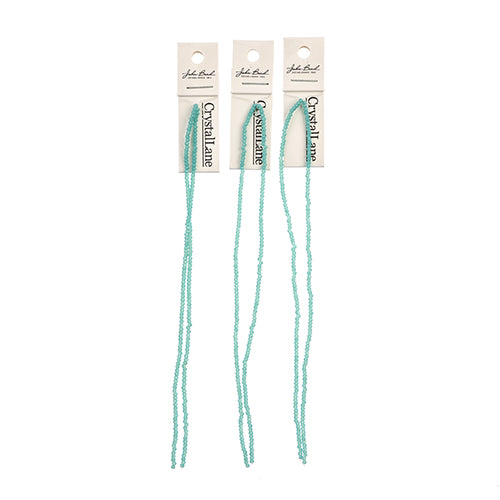 Crystal Lane Rondelle 2 Strand 7in (Apx246pcs) 1.5x2.5mm Opaque Turquoise Blue