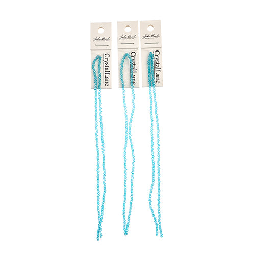 Crystal Lane Rondelle 2 Strand 7in (Apx246pcs) 1.5x2.5mm Transparent Blue AB