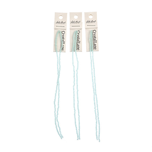 Crystal Lane Rondelle 2 Strand 7in (Apx246pcs) 1.5x2.5mm Opaque Light Blue
