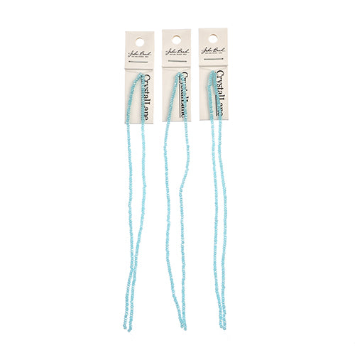 Crystal Lane Rondelle 2 Strand 7in (Apx246pcs) 1.5x2.5mm Opaque Blue AB