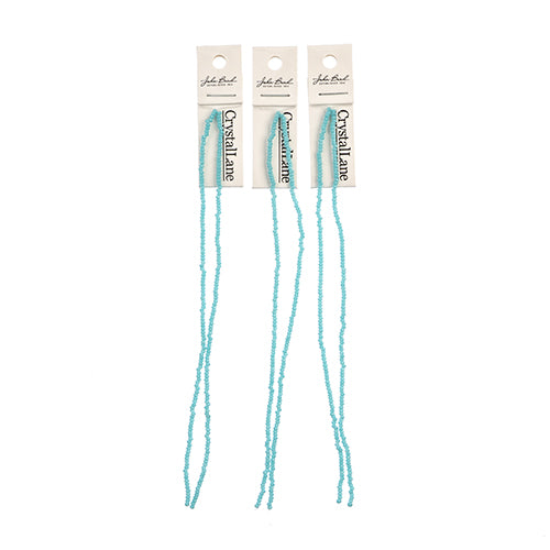 Crystal Lane Rondelle 2 Strand 7in (Apx246pcs) 1.5x2.5mm Opaque Blue