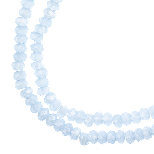 Crystal Lane Rondelle 2 Strand 7in (Apx246pcs) 1.5x2.5mm Opaque Light Periwinkle
