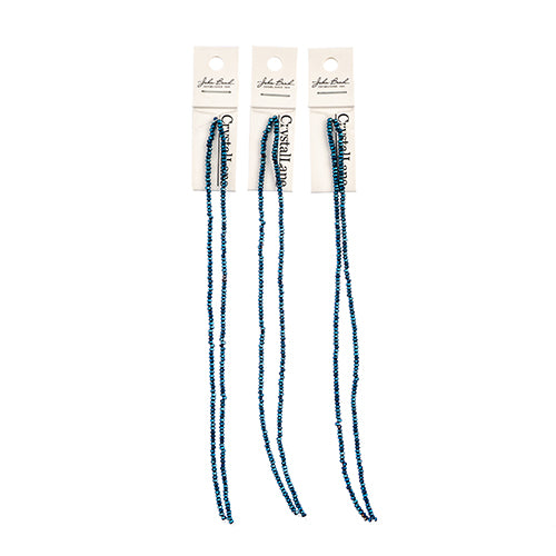 Crystal Lane Rondelle 2 Strand 7in (Apx246pcs) 1.5x2.5mm Opaque Blue Iris