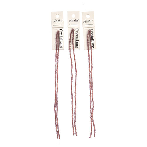 Crystal Lane Rondelle 2 Strand 7in (Apx246pcs) 1.5x2.5mm Opaque Dark Purple