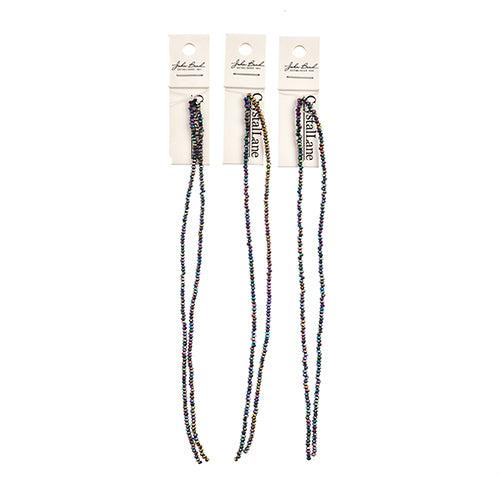 Crystal Lane Rondelle 2 Strand 7in (Apx246pcs) 1.5x2.5mm Opaque Multi Iris