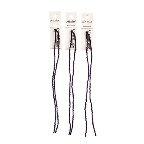 Crystal Lane Rondelle 2 Strand 7in (Apx246pcs) 1.5x2.5mm Opaque Purple Iris