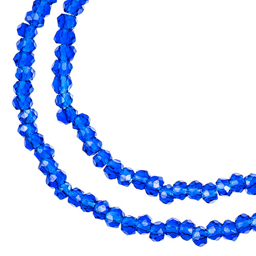 Crystal Lane Rondelle 2 Strand 7in (Apx246pcs) 1.5x2.5mm Transparent Sapphire AB