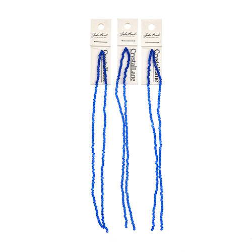 Crystal Lane Rondelle 2 Strand 7in (Apx246pcs) 1.5x2.5mm Transparent Dark Sapphire