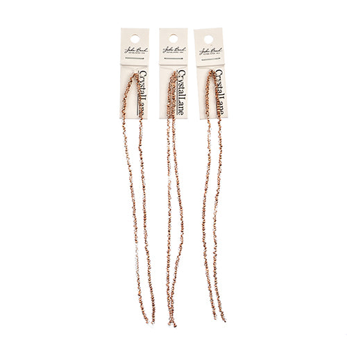 Crystal Lane Rondelle 2 Strand 7in (Apx246pcs) 1.5x2.5mm Transparent Crystal/Half Copper Iris
