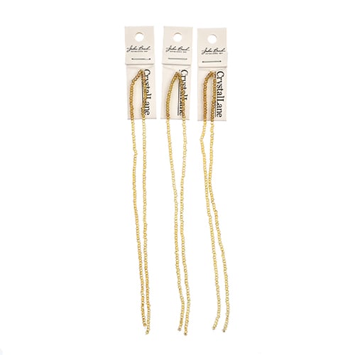 Crystal Lane Rondelle 2 Strand 7in (Apx246pcs) 1.5x2.5mm Transparent Light Amber/Purple Luster