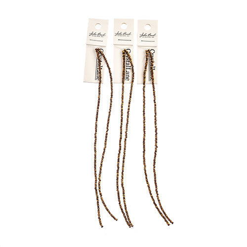 Crystal Lane Rondelle 2 Strand 7in (Apx246pcs) 1.5x2.5mm Opaque Copper Iris