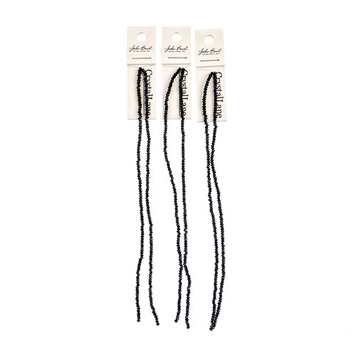 Crystal Lane Rondelle 2 Strand 7in (Apx246pcs) 1.5x2.5mm Opaque Black