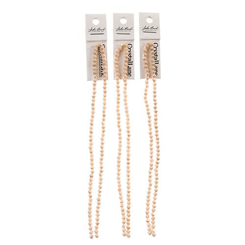 Crystal Lane Bicone 2 Strand 7in (Apx96pcs) 4mm Opaque Cream AB