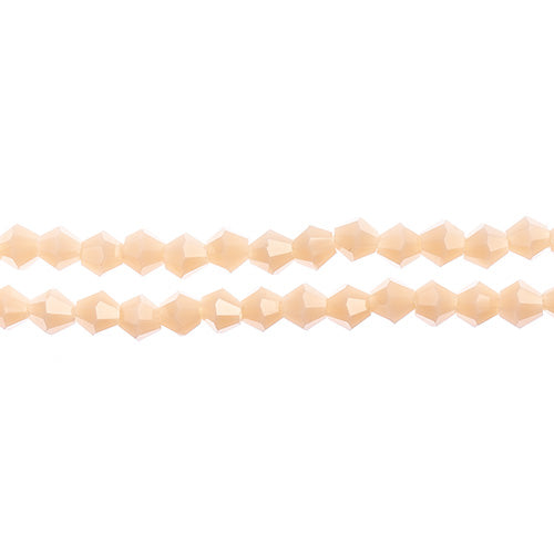 Crystal Lane Bicone 2 Strand 7in (Apx96pcs) 4mm Opaque Cream 