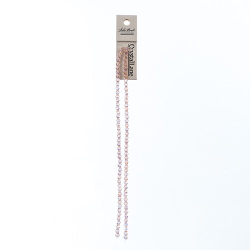 Crystal Lane Bicone 2 Strand 7in (Apx96pcs) 4mm Transparent Pink AB