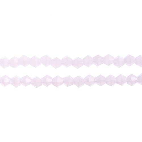 Crystal Lane Bicone 2 Strand 7in (Apx96pcs) 4mm Opaque Pink