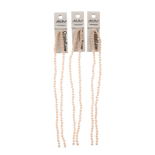 Crystal Lane Bicone 2 Strand 7in (Apx96pcs) 4mm Opaque Light Cream