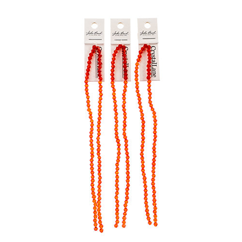 Crystal Lane Bicone 2 Strand 7in (Apx96pcs) 4mm Transparent Red