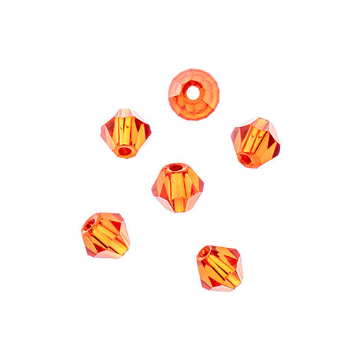 Crystal Lane Bicone 2 Strand 7in (Apx96pcs) 4mm Transparent Red