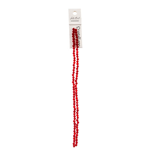 Crystal Lane Bicone 2 Strand 7in (Apx96pcs) 4mm Opaque Red