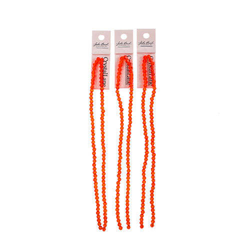 Crystal Lane Bicone 2 Strand 7in (Apx96pcs) 4mm Transparent Orange