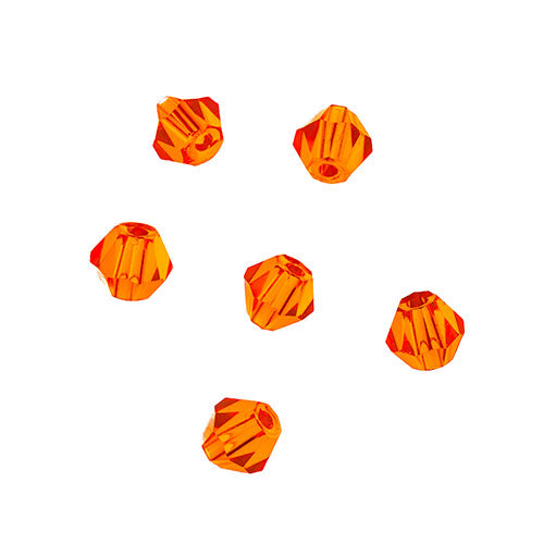 Crystal Lane Bicone 2 Strand 7in (Apx96pcs) 4mm Transparent Orange